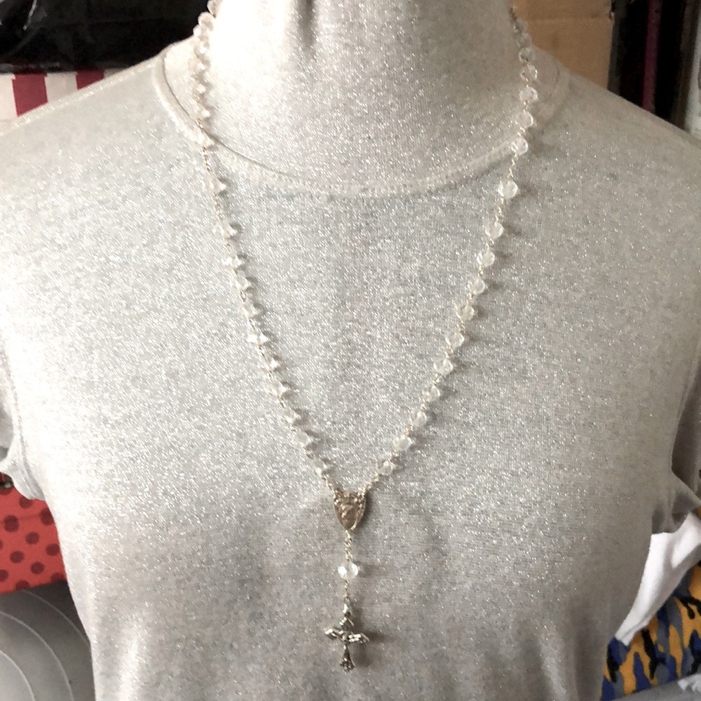 Sterling Silver Rosary from Jerusalem with Christ Jesus, Virgin Mary, crucifix